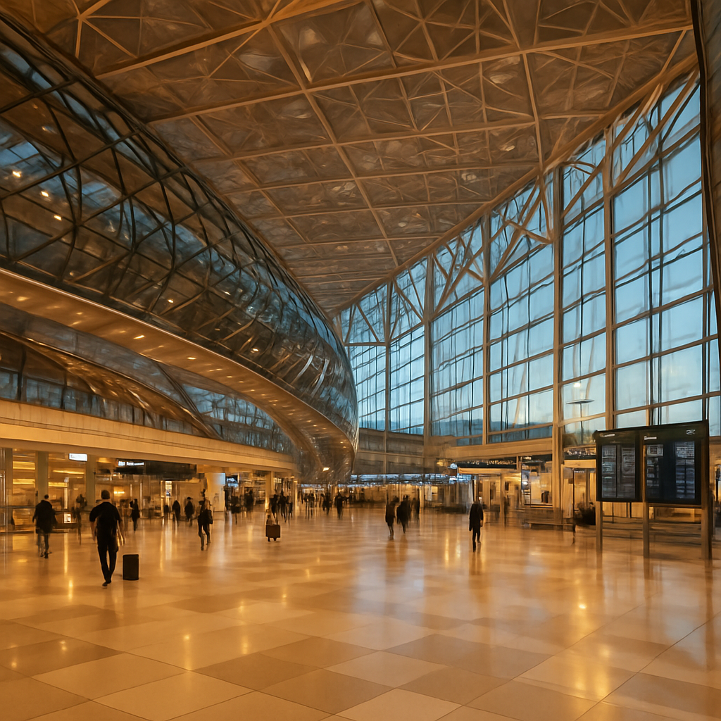 Heydar Aliyev International Airport modern terminal building